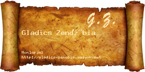 Gladics Zenóbia névjegykártya